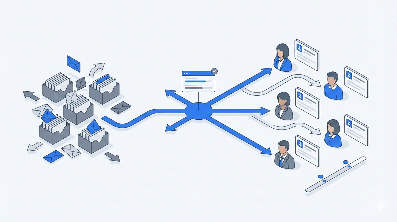 Email workflow automation - from chaotic inboxes to organized team routing